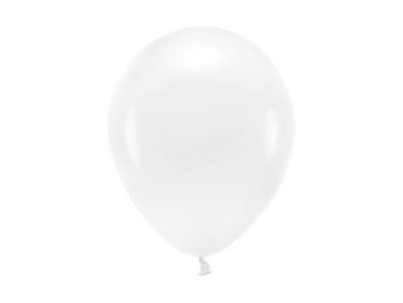 Balony Eco 26cm pastelowe białe 10 sztuk ECO26P-008-10