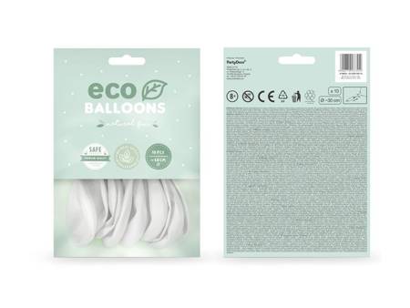 Balony Eco 26cm pastelowe białe 10 sztuk ECO26P-008-10