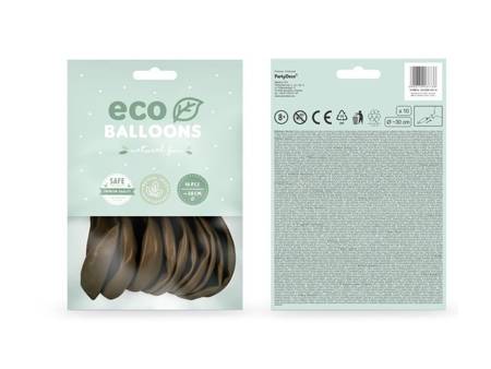 Balony Eco 26cm pastelowe brązowe 10 sztuk ECO26P-032-10