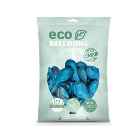 Balony Eco 26cm pastelowe turkus 100 sztuk ECO26P-083-100x