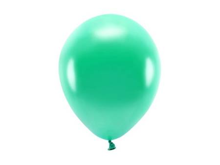 Balony Eco 30cm metalizowane zielone 10 sztuk ECO30M-012-10