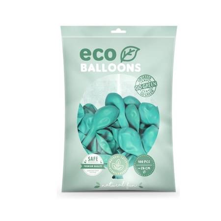 Balony Eco 30cm pastelowe ciemna mięta 100 sztuk ECO30P-103C-100x