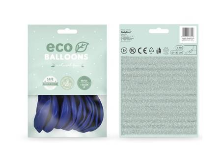 Balony Eco 30cm pastelowe granatowe 10 sztuk ECO30P-074-10
