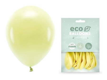 Balony Eco 30cm pastelowe jasnożółte 10 sztuk ECO30P-084J-10
