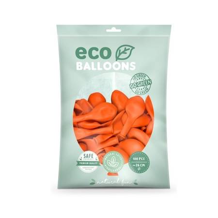 Balony Eco 30cm pastelowe pomarańczowe 100 sztuk ECO30P-005-100x