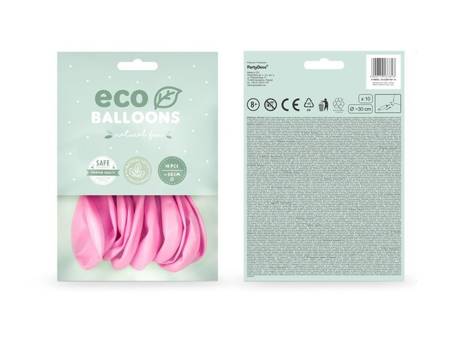 Balony Eco 30cm pastelowe różowe 10 sztuk ECO30P-081-10