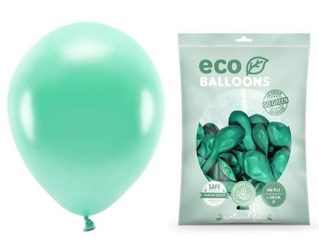 Balony Eco miętowe ciemne metaliczne 30cm 100 sztuk ECO30M-103C-100x