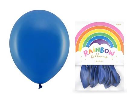 Balony Rainbow 23cm pastelowe granatowy 10 sztuk RB23P-074-10