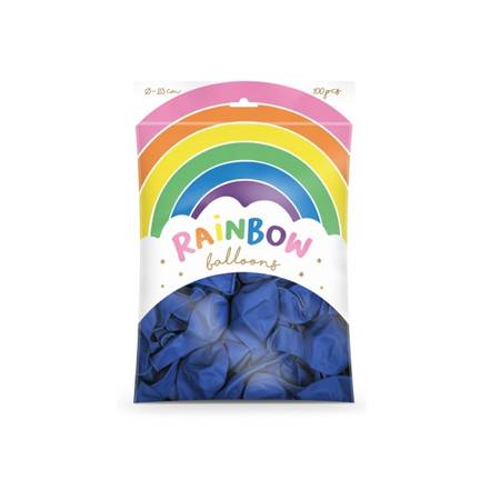 Balony Rainbow 23cm pastelowe granatowy 100 sztuk RB23P-074-100x