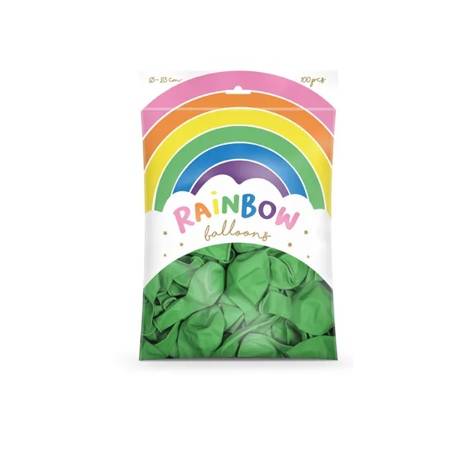 Balony Rainbow 23cm pastelowe zielone 100 sztuk RB23P-012