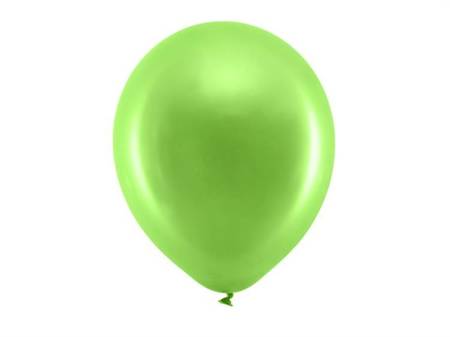 Balony Rainbow 30cm metalizowane j. zielone 100 sztuk RB30M-102-100x