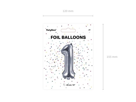 Balony foliowe 18 srebrne 35cm FB10M-18-018