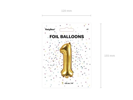 Balony foliowe 18 złote 35cm FB10M-18-019
