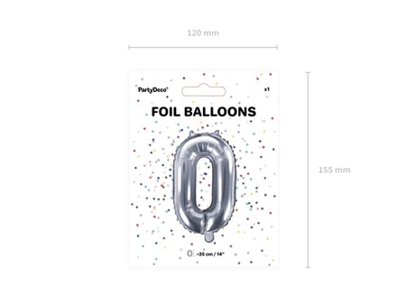 Balony foliowe 30 srebrne 35cm FB10M-30-018