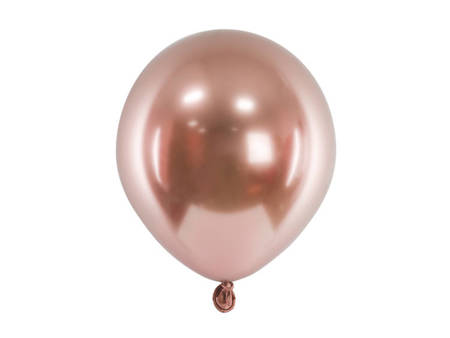 Balony glossy różowe złoto 12cm 50 sztuk CHB1-5-019R-50