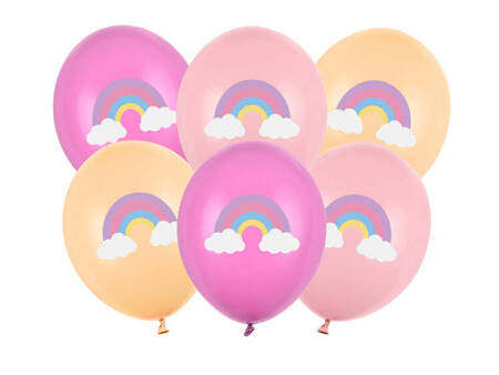 Balony kolorowe tęcza 30cm 6 sztuk SB14P-339-000-6