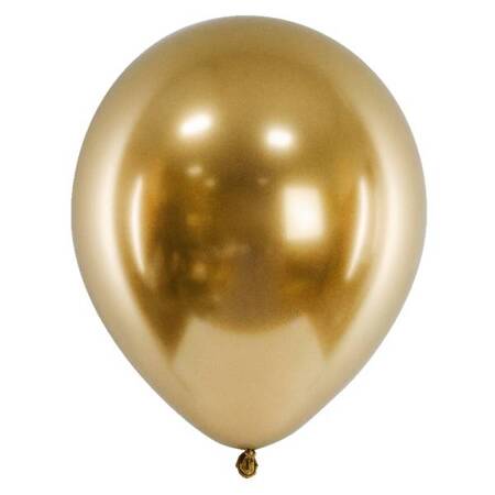 Balony komunijne białe złote konfetti kielich 30cm 18 sztuk ZB68