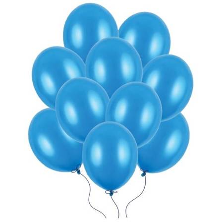 Balony metaliczne c. niebieskie 30cm 10 sztuk SB14M-001-10x