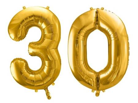 Balony na 30 urodziny boho girlanda złote 20 sztuk A34