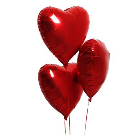 Balony na Walentynki płatki róż czerwone zestaw zes-WAL4