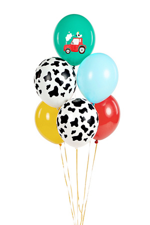 Balony na urodziny kolorowe samochodzik 6 sztuk SB14P-319-000-6