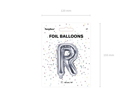 Balony napis ROCZEK srebrne foliowe 35cm