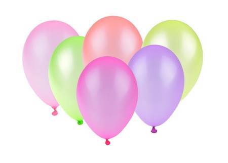 Balony neonowe na urodziny mix kolorów 23cm 8 sztuk K8169