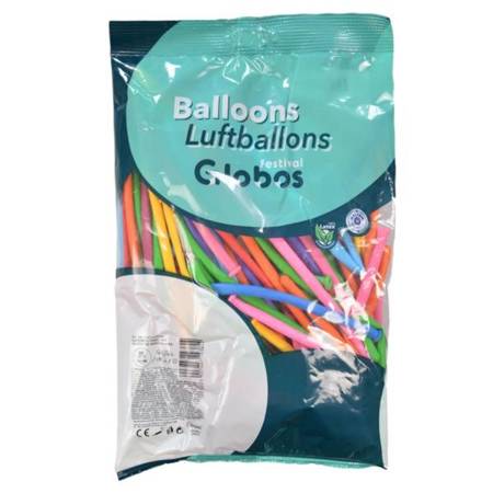 Balony rurki do modelowania 50 sztuk kolorowe BL3842