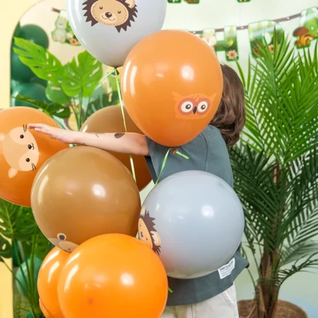 Balony urodzinowe leśne zwierzątka 30cm 8 sztuk 149720