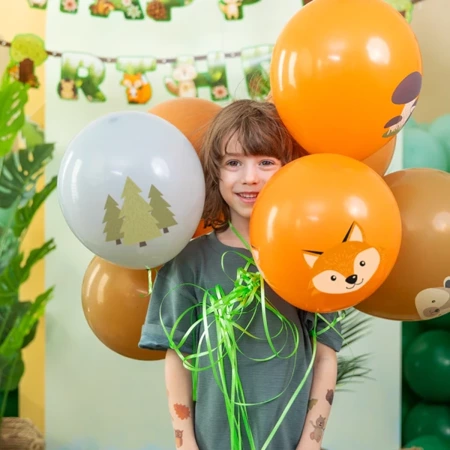 Balony urodzinowe leśne zwierzątka 30cm 8 sztuk 149720