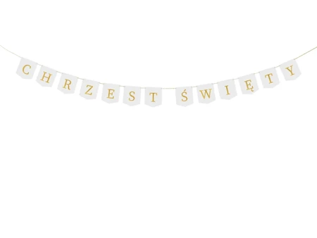 Baner na Chrzest Święty biały 2m 1 sztuka GRL107-008