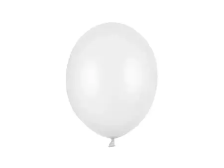 Białe balony metaliczne 27cm 10 sztuk SB12M-008-10