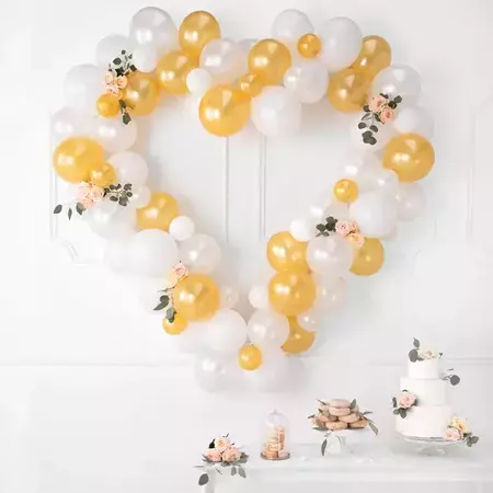Białe balony metaliczne 27cm 50 sztuk SB12M-008-50