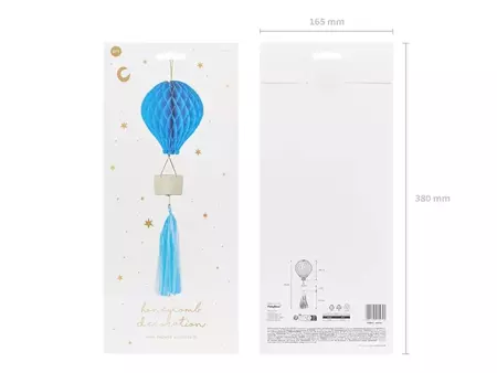 Dekoracja bibułowa balon niebieska 1 sztuka DB3-001