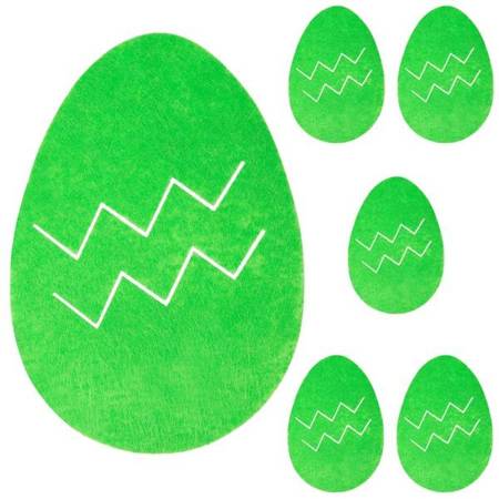 Filcowe etui pokrowiec na sztućce zielone jajo 6szt 614521