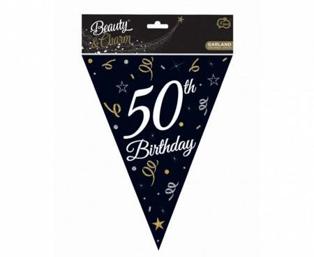 Girlanda urodzinowa flagi 50th Birthday 28x270cm GP-GF50