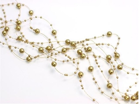Girlandy perłowe 5x1,3m złoty gp24