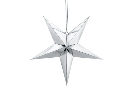 Gwiazda papierowa 45cm srebrna 1szt GWP1-45-018M