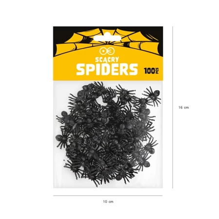 Konfetti pająki na Halloween czarne 100 sztuk PartyPal 136669