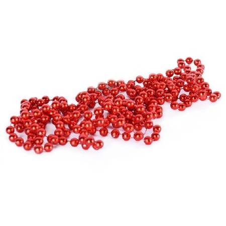 Łańcuch choinkowy koraliki girlanda czerwony 270 cm 8mm BG7049CZE-9874