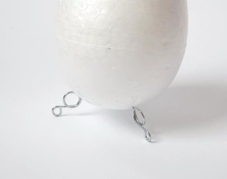 Nóżki wbijane do jajek styropianowych 3szt srebrne NWS-3x