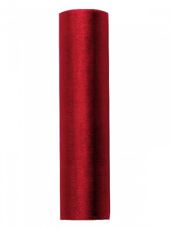 Organza czerwona 16cm x 9m 1 rolka ORP16-007