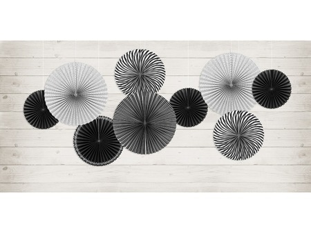 Rozety dekoracyjne Black&White 5 sztuk RPK13