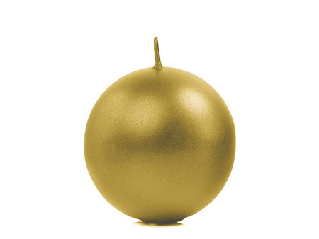 Świeca kula złota 6cm metaliczna 1 sztuka SKUMET60-019-1x