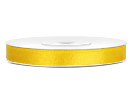 Tasiemka satynowa 6mm żółta 25m 1szt. TS6-084
