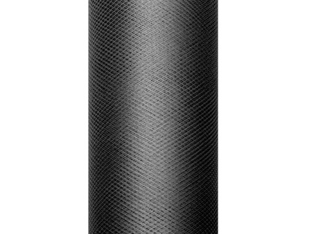 Tiul dekoracyjny czarny 15cm x 9m 1 rolka TIU15-010