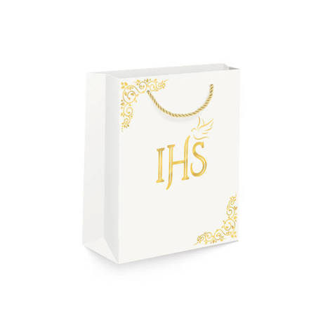 Torebka na prezent IHS 15x20x10 cm mała biała 1 sztuka 127452-1