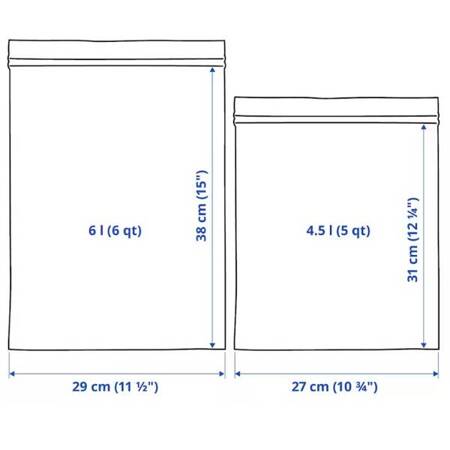 Torebki strunowe ISTAD 6/4.5 l IKEA 30 sztuk IKEA-40525685