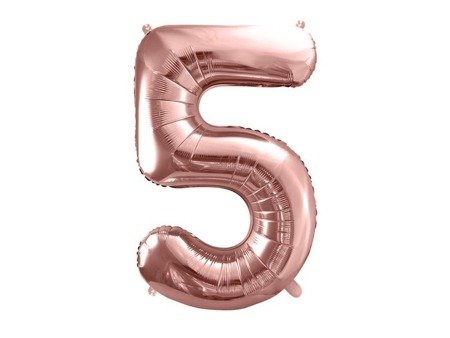 Zestaw balonów na 5 urodziny różowe złoto 21 sztuk A25
