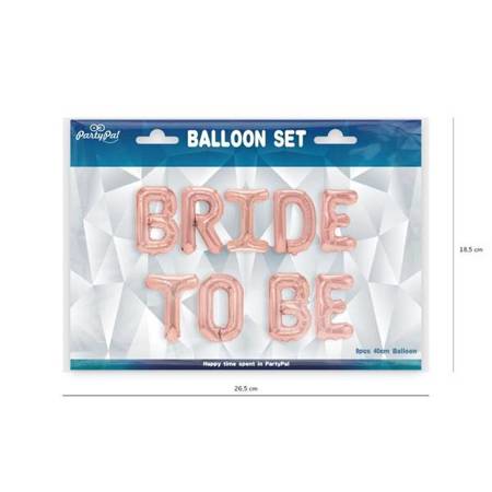 Zestaw balonów na Wieczór Panieński Bride to Be różowe złoto 460439